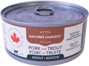 Nature's Harvest Pork & Trout Adult Wet Cat Food