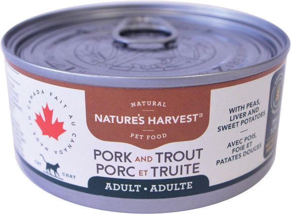 Nature's Harvest Pork & Trout Adult Wet Cat Food