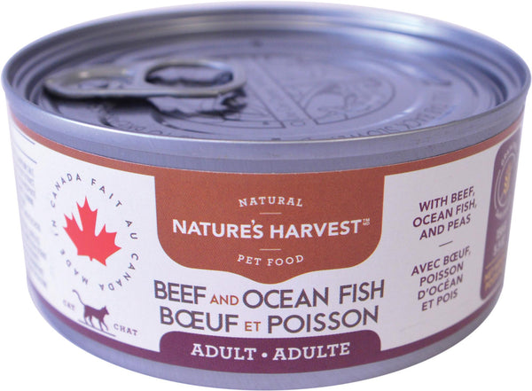 Nature's Harvest Beef & Ocean Fish Adult Wet Cat Food