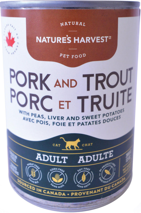 Nature's Harvest Pork & Trout Adult Wet Cat Food