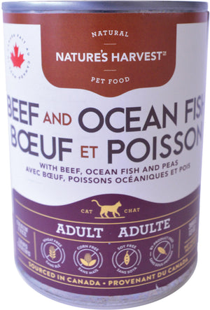 Nature's Harvest Beef & Ocean Fish Adult Wet Cat Food