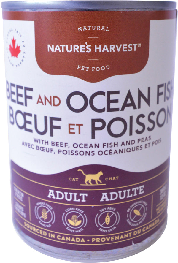 Nature's Harvest Beef & Ocean Fish Adult Wet Cat Food