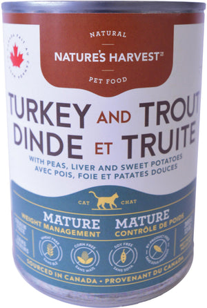 Nature's Harvest Turkey & Trout Mature Wet Cat Food