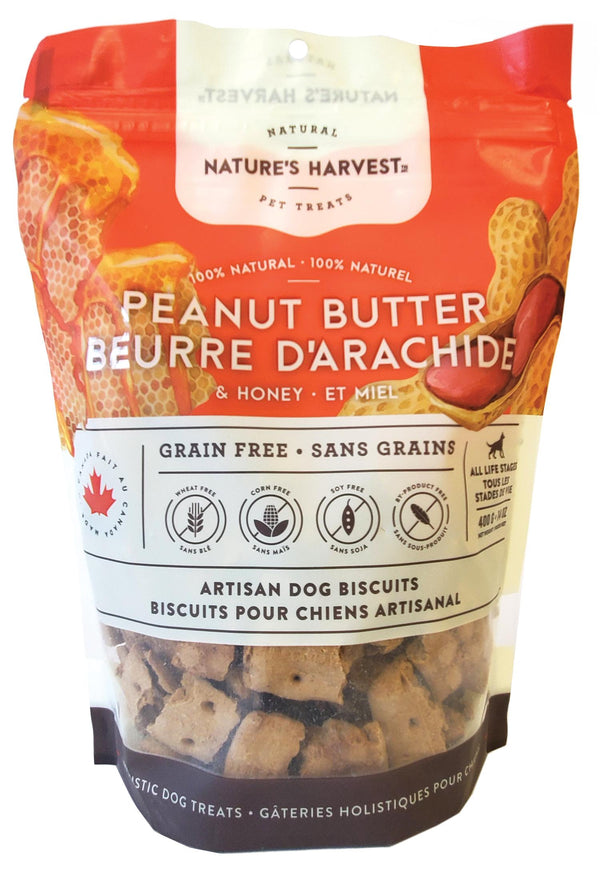 Nature's Harvest Artisan Biscuits Peanut Butter & Honey Dog Treats