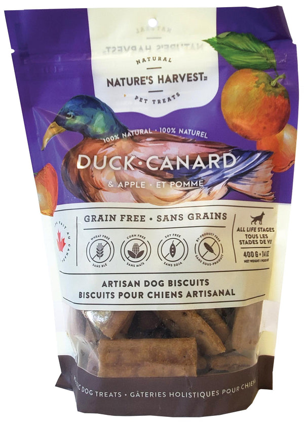 Nature's Harvest Artisan Biscuits Duck & Apple Dog Treats