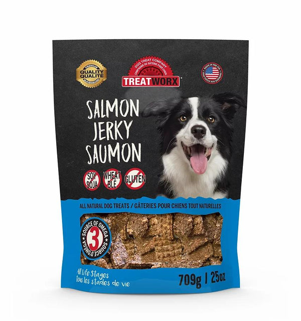 Treatworx Friandises au jerky de saumon pour chiens
