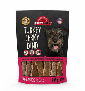 Treatworx Friandises au jerky de dinde pour chiens