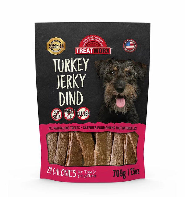 Treatworx Friandises au jerky de dinde pour chiens