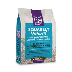 SquarePet Squarely Natural Aliment sec pour chats à base de poulet et riz brun
