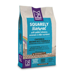 SquarePet Squarely Natural Aliment sec pour chats à base de poulet et riz brun