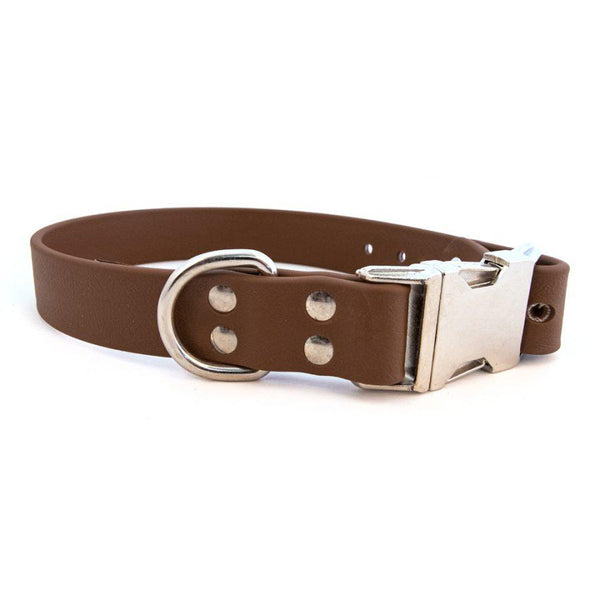 Collier pour chien Auburn Leathercrafters Sparky’s Choice à boucle à libération latérale, Marron