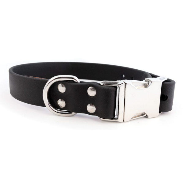 Collier pour chien Auburn Leathercrafters Sparky’s Choice à boucle à libération latérale, Noir