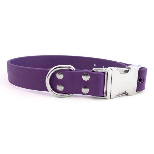Auburn Leathercrafters Collier pour chien à boucle à dégagement latéral Sparky's Choice, Violet