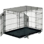 Unleashed Cage pour chiens à double porte en époxy, noire