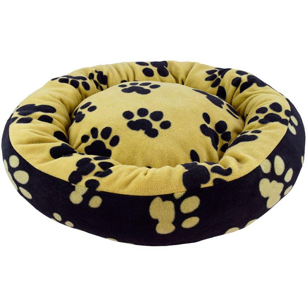 Unleashed Panier pour animal en forme de donut, Empreinte de patte.
