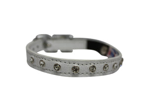 Angel Athens Collier pour chat avec strass, Blanc Ivoire