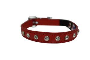 Angel Athens Collier pour chat avec strass, Rouge Saint-Valentin