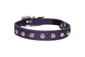 Angel Athens Collier pour chat avec strass, Violet Orchidée