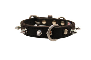 Angel Rotterdam Collier clouté pour chien, Noir minuit