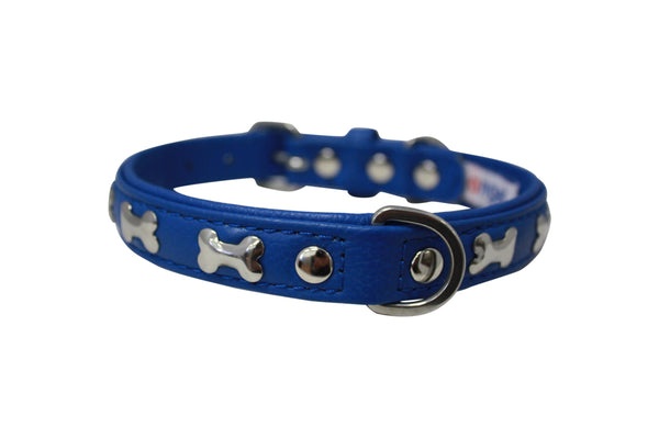Angel Rotterdam Collier pour chien Bones, Bleu Cobalt