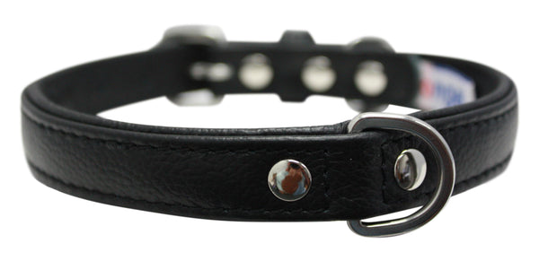 Angel Alpine Plain Dog Collar, Midnight Black
