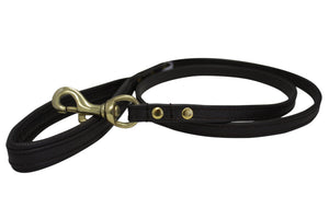 Angel Laisse pour chien Alpine avec poignée rembourrée en cuir, Marron chocolat