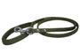 Angel Laisse pour chien Alpine avec poignée rembourrée en cuir, Vert olive