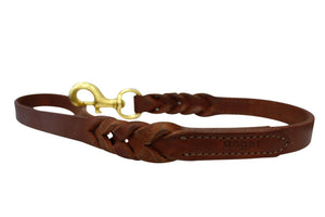 Angel Laisse tressée en cuir pour chien, Marron