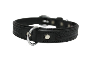 Angel Santa Fe Dog Collar, Black