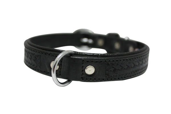 Angel Santa Fe Dog Collar, Black