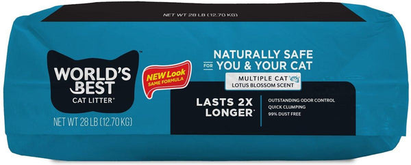 World's Best Litière agglomérante pour chats multiples parfum Lotus Blossom