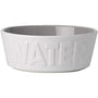 PetRageous Back to Basics WATER Dog Bowl, White/Gray