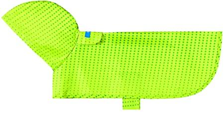 RC Pets Packable Rain Dog Poncho, Lime Halftone