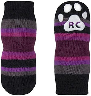 RC Pets Pawks Dog Socks, Purple Stripes