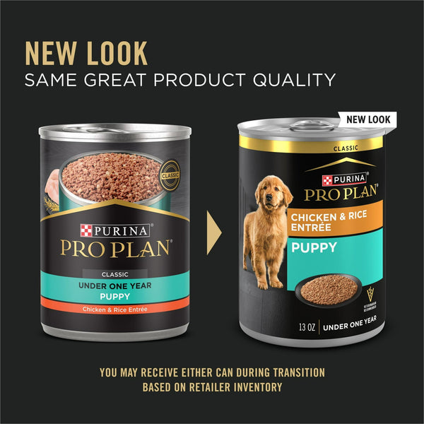 Purina Pro Plan Chicken & Rice Entree Puppy Wet Dog Food Can