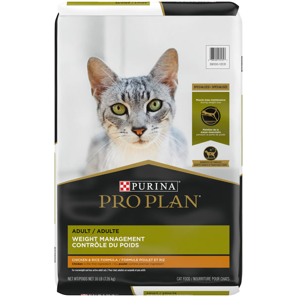 Purina Pro Plan Weight Management Chicken & Rice Adult Dry Cat Food