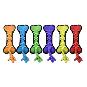 Multipet Nylon Cross Ropes Bone Dog Toy Assorted Colors