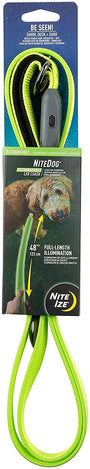Nite Ize NiteDog Laisse pour chiens rechargeable à LED, Vert citron, 5 ft