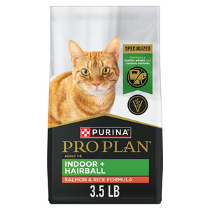 Purina Pro Plan Indoor Hairball Salmon & Rice Adult Dry Cat Food