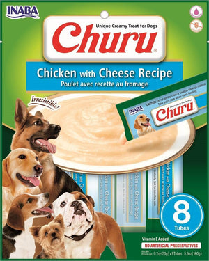 INABA Dog Churu Poulet avec fromage Friandises sans céréales pour chiens
