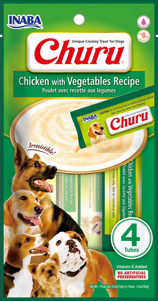 INABA Dog Churu Poulet avec légumes Friandises sans céréales pour chiens