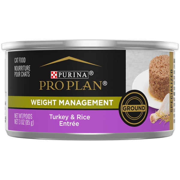 Purina Pro Plan Focus Gestion du poids pour adultes Dinde hachée & Riz Plat principal nourriture en conserve pour chats