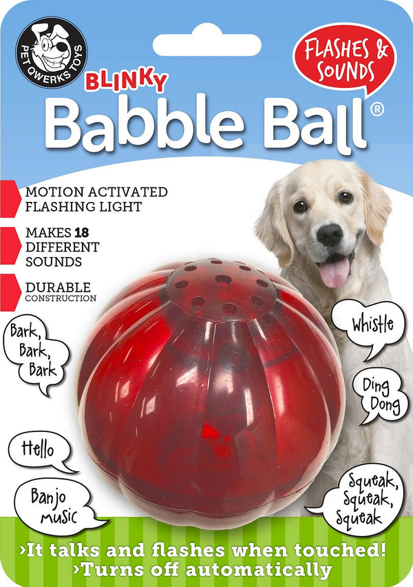 Pet Qwerks Blinky Babble Ball Dog Toy