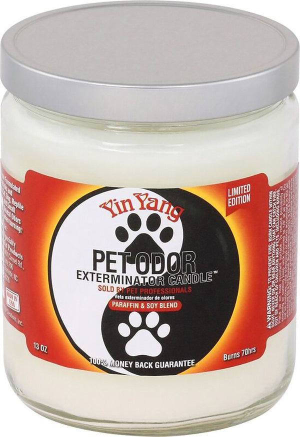 Pet Odor Exterminator Deodorizing Candle Jar, Yin Yang, 13-oz