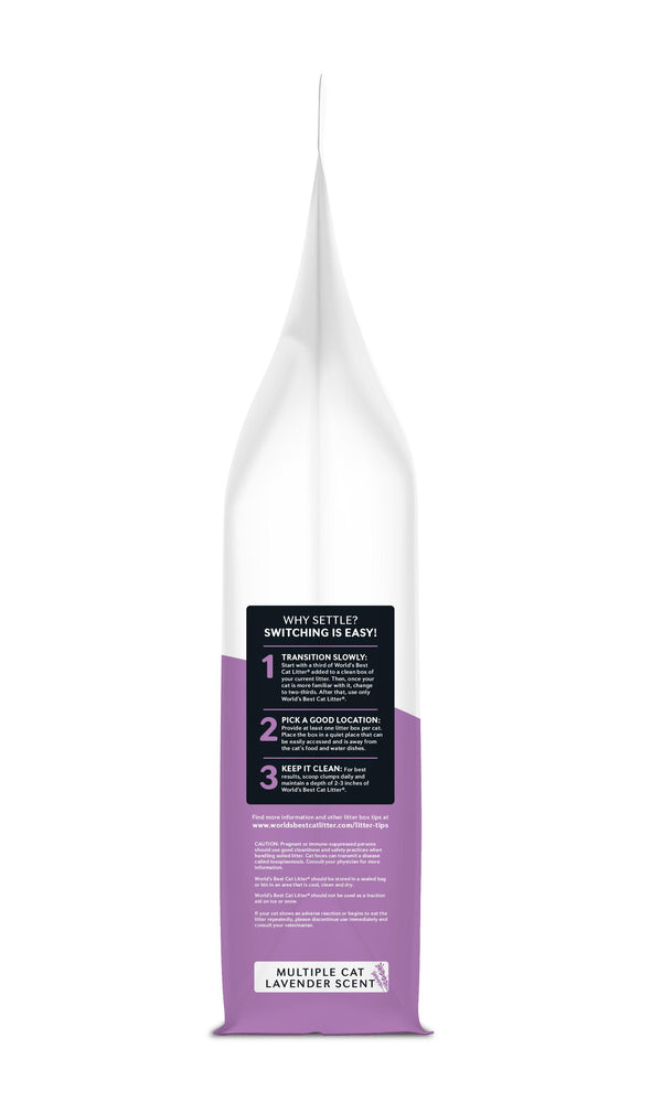 World's Best Litière agglomérante parfum lavande pour plusieurs chats