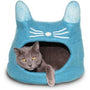 Dharma Dog Karma Cat Nid en laine visage de chat, Turquoise