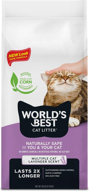 World's Best Litière agglomérante parfum lavande pour plusieurs chats