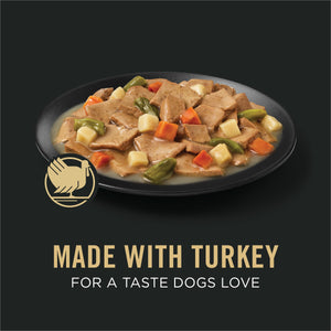 Purina Pro Plan Savor Adult Dinde et légumes Tranches en sauce Nourriture en conserve pour chiens