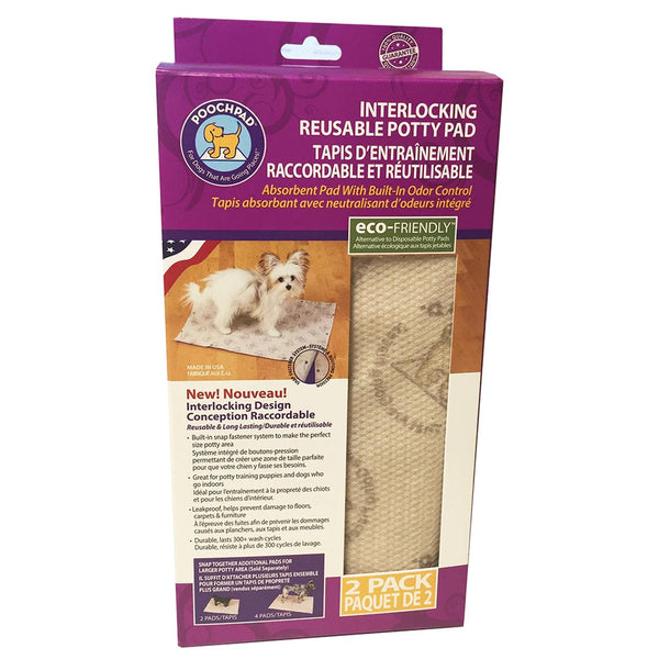 PoochPad Tapis d'apprentissage réutilisable emboîtable, Blanc
