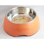 Define Planet Bol en Bambou Rond avec Insert en Acier Inoxydable, Orange